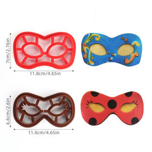 Moldes para hornear galletas Máscara de baile de plástico Patrón Pastel Fondant Moldes Galleta Prensado Cortadores Sellos Herramientas para galletas - Product Image 1