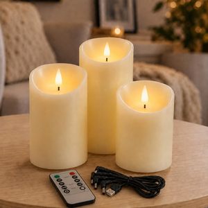 Real <b>Wax</b> Flameless LED Pillar Candles, Battery Operated, OEM ODM Custom <b>Mold</b> & Private Label,for Home Hotel Party Wedding Decor - Product Image 1