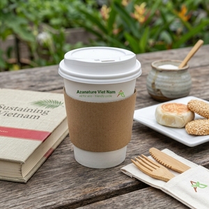High Quality Eco Friendly Custom Printed Black <b>Disposable</b> Hot Coffee <b>Cup</b> Sleeve Food Grade Bulk Order Available - Product Image 1