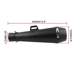 Resistente a alta temperatura negro M4 de 51 mm silenciador de escape de tubería con DB asesino Slip - Product Image 3