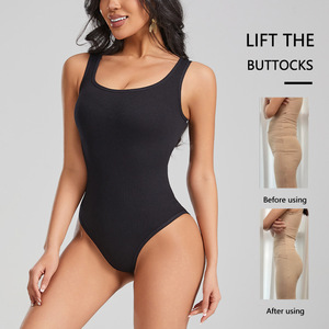 Sleeveless <strong>Bodysuit</strong> for Women Scoop Neck Backless Double Lined Thong <strong>Bodysuit</strong> Basic <strong>Yoga</strong> Set - Product Image 3