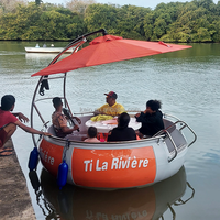 Moteur à essence pour 8 personnes en plastique PE bbq donut bateau dériveur vélo aquatique pédalos à vendre catamaran voile autres bateaux