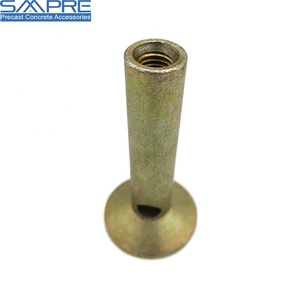 Insert de levage en acier massif de fabrication industrielle avec revêtement en zinc, forme ronde, trou croisé, pour utilisation en parc - Product Image 5