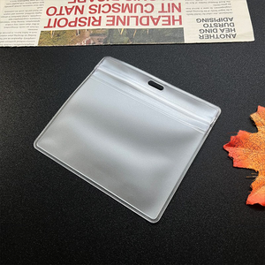 נקה רך כרטיס pvc שם תג מחזיק תג אנכי או אופקי - Product Image 6