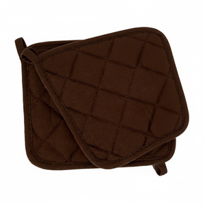 100% algodón horno manopla soporte para ollas Color marrón sólido con bolsillos cocina restaurante Hotel utiliza sostenible reutilizable de alta calidad - Product Image 1