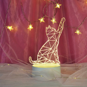 Đèn Ngủ Kỳ Lân 3d Đèn Sáng Tạo LED Tình Yêu Giáng Sinh Trắng Hoạt Hình Acrylic Pin Ngựa Bóng Đá Tình Yêu Đèn Phòng Ảo Ảnh - Product Image 6