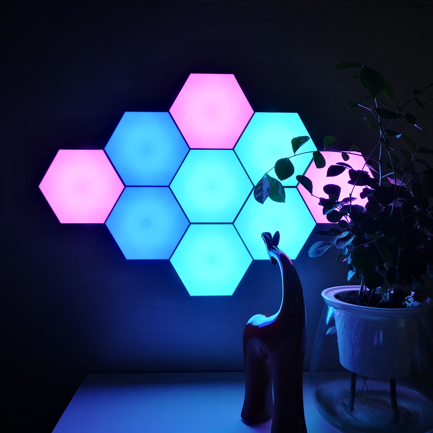 IR 2021 hexagon light electronics touch sensor wall lamp activated lamps hexagon honeycomb Quantum led modular light