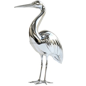 Escultura de Grúa de Acero Inoxidable Personalizada OEM/ODM - Proveedor de Fábrica, Decoración Comercial para Hoteles, Jardines y Paisajes - Product Image 1