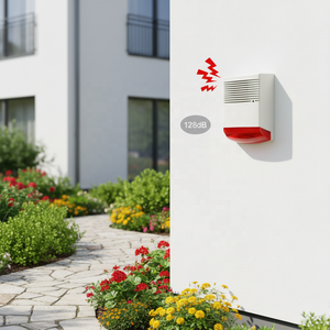 外部户外警报器 12v 128dB 家庭安全警报器 高音警报器 频闪灯警报器 用于入侵检测报警系统 - Product Image 5