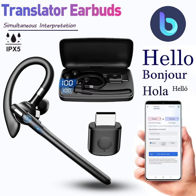 2026 NEW YYK-526 Business Earhook Hands-free Earphones ENC Noise Cancelling Wireless Earbuds Modes Adapter and BT Connection
