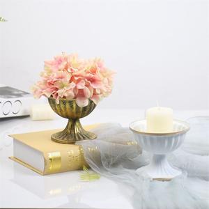 European-style Retro <strong>White</strong> Metal Flowerpot Iron Flower Vases Wedding Banquet Table Flower Vases <strong>Candlesticks</strong> - Product Image 4