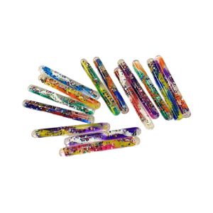 Varita de Brillo Líquido en Espiral Acrílica de 13 cm, Juguete Sensorial de Dos Colores, Juguete Educativo Sensorial - Product Image 1