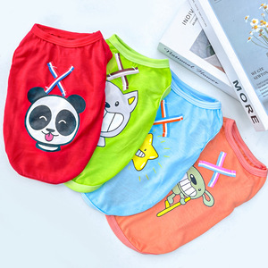 Shine And Shine Pet Dog Vest Summer Cotton Cartoon Print <b>For</b> <b>Cats</b> And Dogs Small Medium Large Size Pet <b>Clothes</b> - Product Image 5