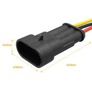 Connecteurs étanches Amp Super-seal série 1.5, faisceaux de câbles automobiles 1, 2, 3, 4, 5, 6 broches, câbles étanches, connecteurs TE - Product Image 5