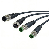 Cable de Extensión Macho-Hembra M12 de Alta Durabilidad, Longitud Personalizada, Anti-Interferencia, para Sensores Industriales, Arnés de Cableado