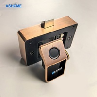Serrure de porte de bureau en bois avec empreinte digitale et 2 clés, application Tuya, serrure de sécurité intelligente pour armoire à domicile