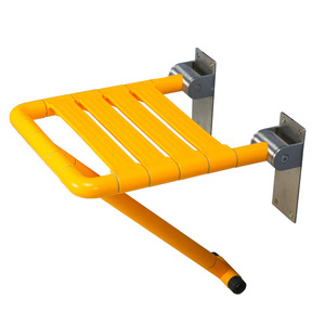 <b>Folding</b> Bathroom Seat Wall Mounted Adjustable Shower <b>Stool</b> With Handrails For Toilet Use - Product Image 2