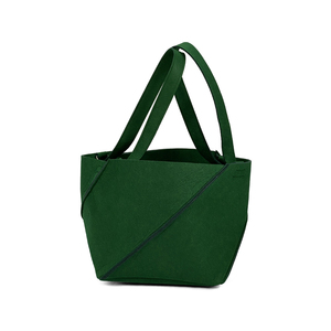<span class=keywords><strong>Sac</strong></span> fourre-tout en feutre vert foncé 24x24x24cm, léger, écologique, réutilisable, pour femmes, shopping, voyage, bureau, rangement - Product Image 4