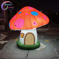 Maison gonflable en forme de champignon, thème conte de fées, pour fêtes d'enfants et décoration de terrain de jeux