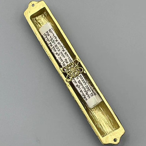 Étui à Mézouza Messianique en Émail avec Parchemin de Jérusalem, Judaica pour la Maison - Product Image 4