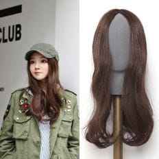 Perruque de cheveux longs une pièce supérieure avec baguette de partie de vagues de volume - Product Image 1