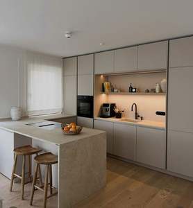 Niche Pastoral Full-Set <b>Cabinet</b> Customization, Fits <b>Small</b> Spaces, Built-in Appliances, Full Storage, Open <b>Cabinets</b> - Product Image 3