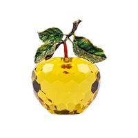 Eco-vriendelijke gegraveerde kristallen appel-sculpturen, uitgesneden kerstversieringen, creatieve kerstavondcadeaus, decoraties, fabriek