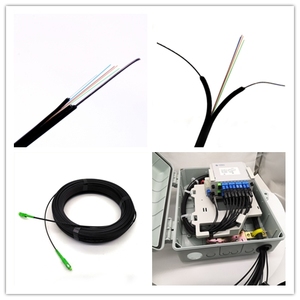 Cable de <span class=keywords><strong>Fibra</strong></span> Óptica de 2 Hilos Blanco/Negro, Cable de Bajada FTTH para Interiores, Monomodo G657A1 con Alambre de Acero - Product Image 6