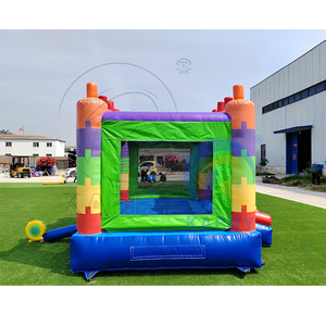 Château gonflable commercial arc-en-ciel en gros pour parcs d'attractions, locations de fêtes et entreprises de divertissement - Product Image 4