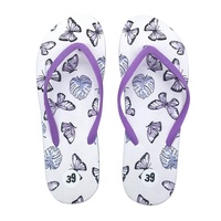 Sandales à imprimé floral personnalisées en PVC de haute qualité, tongs de plage d'été pour femmes avec semelle intérieure décontractée et élégante