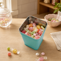 Boîte en étain irrégulière personnalisée avec couvercle et base métalliques pour biscuits, thé, bonbons, chocolat, emballage alimentaire, cadeaux, fournisseur de logos OEM