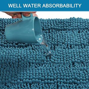 Slip Resistant Bathroom Rug Extra Absorbent Soft Fluffy Thick Shag Floor <strong>Mat</strong> Chenille <strong>Bath</strong> <strong>Mat</strong> - Product Image 5