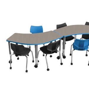 Set di scrivanie e sedie da studio per studenti di scuola, Set di mobili per la scuola per bambini mobili commerciali che costruiscono uffici moderni - Product Image 3