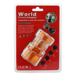 Pour Wonplug vente rapide tout-en-un convertisseur de voyage en laiton monde coffret cadeau articles cadeaux adaptateur de courant nominal 10A pour Easy <span class=keywords><strong>Travelin</strong></span> - Product Image 3