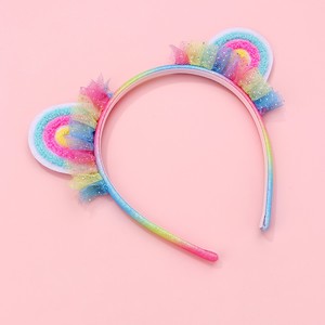 New Simple Style Children's Hairband Girly <b>Sweet</b> Cute Fabric Cat Ear Headwear Headband for Kids - Product Image 4