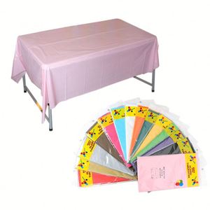 Disposable Plastic <b>Tablecloth</b> Assorted Colors <b>Tablecloth</b> Anchors for Outdoor Tables - Product Image 1
