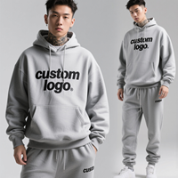 Ensemble de survêtement unisexe de luxe pour homme, coupe ample, avec logo personnalisé imprimé, pantalon large et sweat à capuche – Fabricant