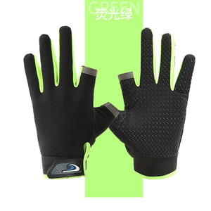 Gants de pêche KSHwpp à demi-doigts, compatibles écran tactile, protection solaire, cyclisme en extérieur, taille unique, polyester - Product Image 2