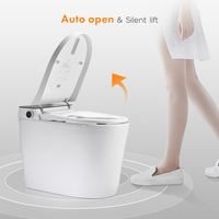 Toilette intelligente monobloc pour salle de bain électrique à détecteur automatique Toilette intelligente avec télécommande