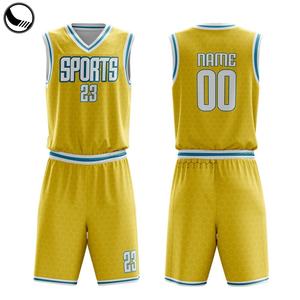 Uniforme de Baloncesto Personalizado BETHERIVAL, Diseño OEM, Color Amarillo - Product Image 4