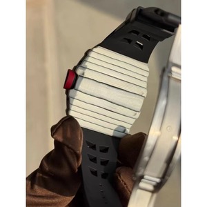 Classic Barrel-shaped 3501 Carbon Fiber Luxury Sapphire Crystal <b>Chronograph</b> Diver Watch Men's <b>Automatic</b> Mechanical Rubber - Product Image 3