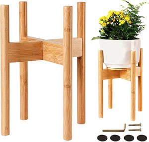 Su misura pianta di bambù naturale Stand per piante <span class=keywords><strong>da</strong></span> interno, all'ingrosso di bambù alto vaso di Base per camera <span class=keywords><strong>da</strong></span> letto di visualizzazione supporto in legno - Product Image 2
