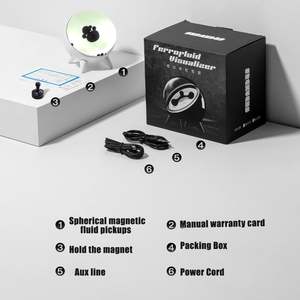 Arte Magnético Líquido con Soporte, Música con Ferrofluido, Simbionte en una Botella, Lámpara con Pantalla de Ferrofluido, Regalos para Adolescentes - Product Image 3