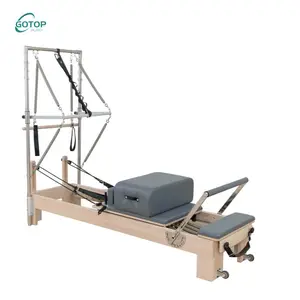 Aluminium Reformer mit Half Trapez Gym Maschine Holz Yoga Trainings geräte Pilates Studio Bett