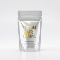Sachet Doypack en aluminium givré mat avec fermeture zip et fond plat pour aliments pour animaux de compagnie, emballage 1kg, vente en gros