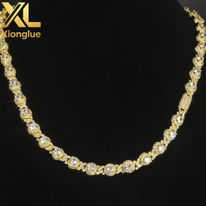 European American Hip Hop 7.5mm Bead Cuban <b>Chain</b> Men's Niche Light Luxury Necklace Customizable <b>Cross</b>-Border Jewelry Accessory - Product Image 5