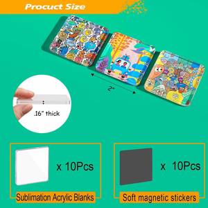 Bulk Supply Scratch Resistant Surface Easy Assembly Custom Artwork Acrylic DIY Fridge Magnet for Home Office Creative Decor - Product Image 3