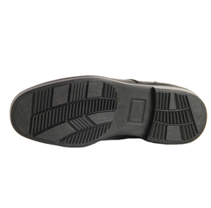 Bottes en cuir noir HPA0112 à tige haute, en cuir de buffle lisse, pour le bureau, formelles, de sécurité, style cowboy - Product Image 4