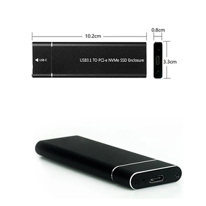 <span class=keywords><strong>Adaptador</strong></span> portátil M.2 SSD <span class=keywords><strong>M2</strong></span> <span class=keywords><strong>a</strong></span> <span class=keywords><strong>USB</strong></span> tipo C Unidad <span class=keywords><strong>de</strong></span> <span class=keywords><strong>disco</strong></span> <span class=keywords><strong>duro</strong></span> <span class=keywords><strong>de</strong></span> aluminio B-Key Caja externa para 2230 2242 2260 2280 SATA NGFF - Product Image 3