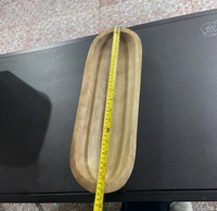 Bol à pâte en bois créatif pour la décoration, bol décoratif ovale en bois de Paulownia pour la table de la maison, couleur naturelle disponible en stock